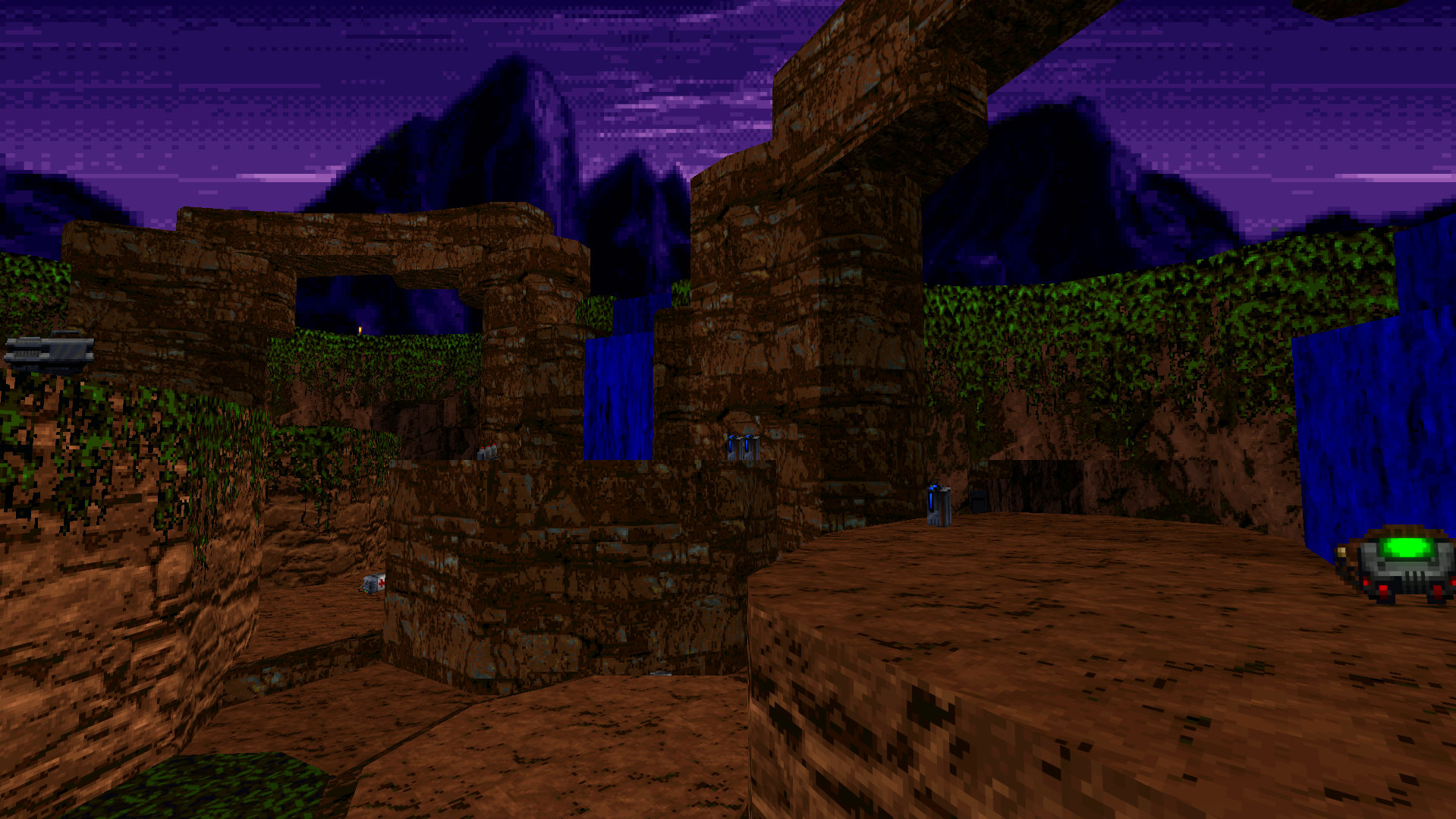 Your approach is through a swampy broken land.